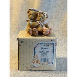 Cherished Teddies 916277 Elizabeth & Ashley “Beaty Best Friend” Figurine w/ Box
